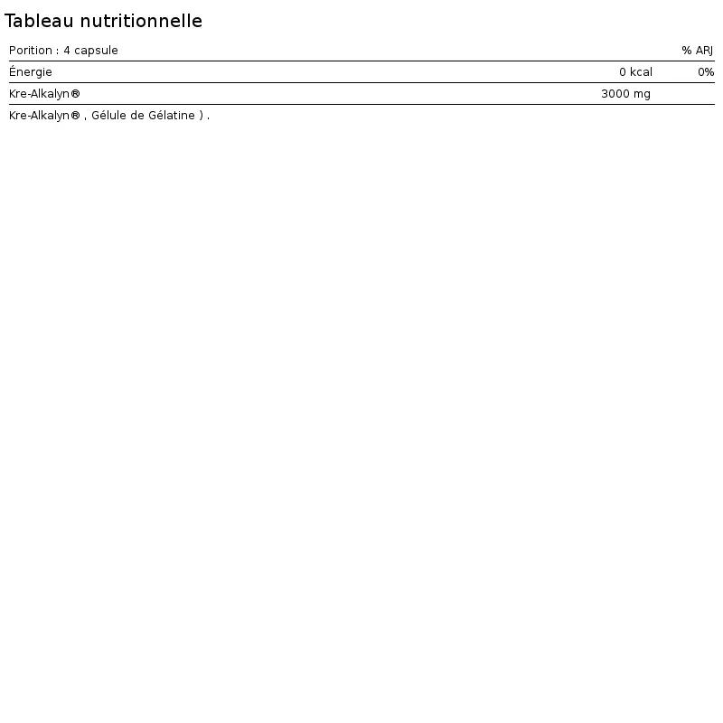 Monohydrat kreatyny Kre-Alkalyn 120caps naturalny 2/3