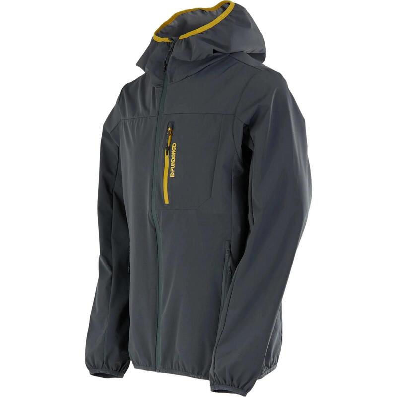 Alloy Hooded Softshell férfi softshell kabát - szürke