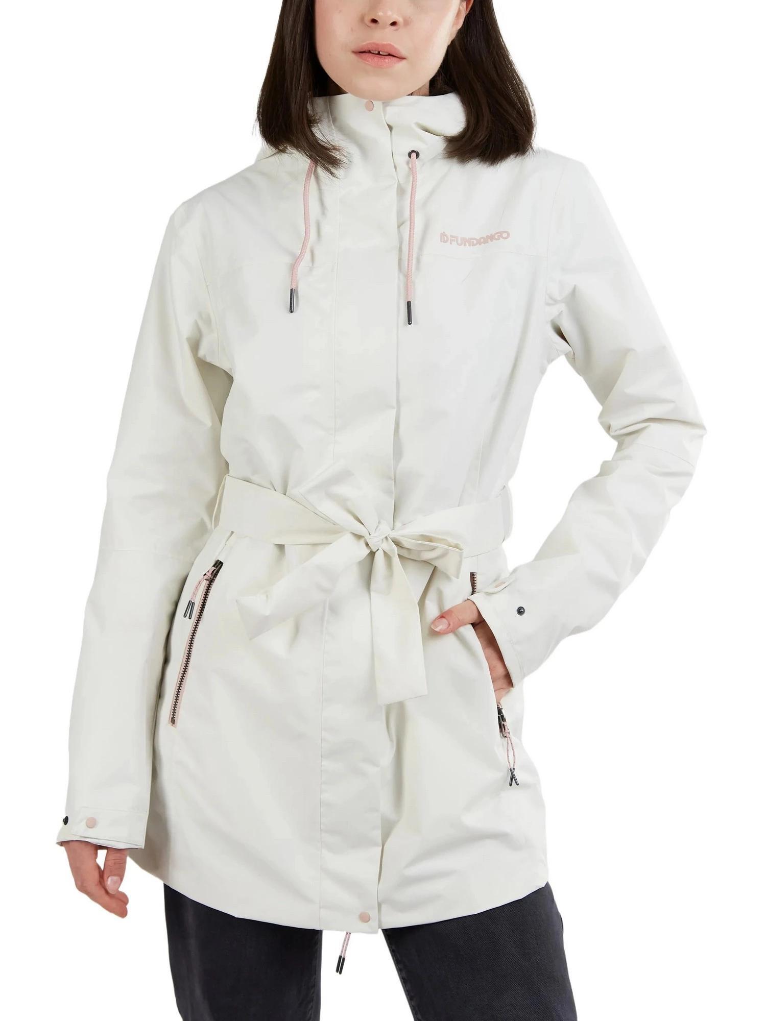 FUNDANGO Regina Waterproof Trench Jacket Damen Regenmantel - Sand