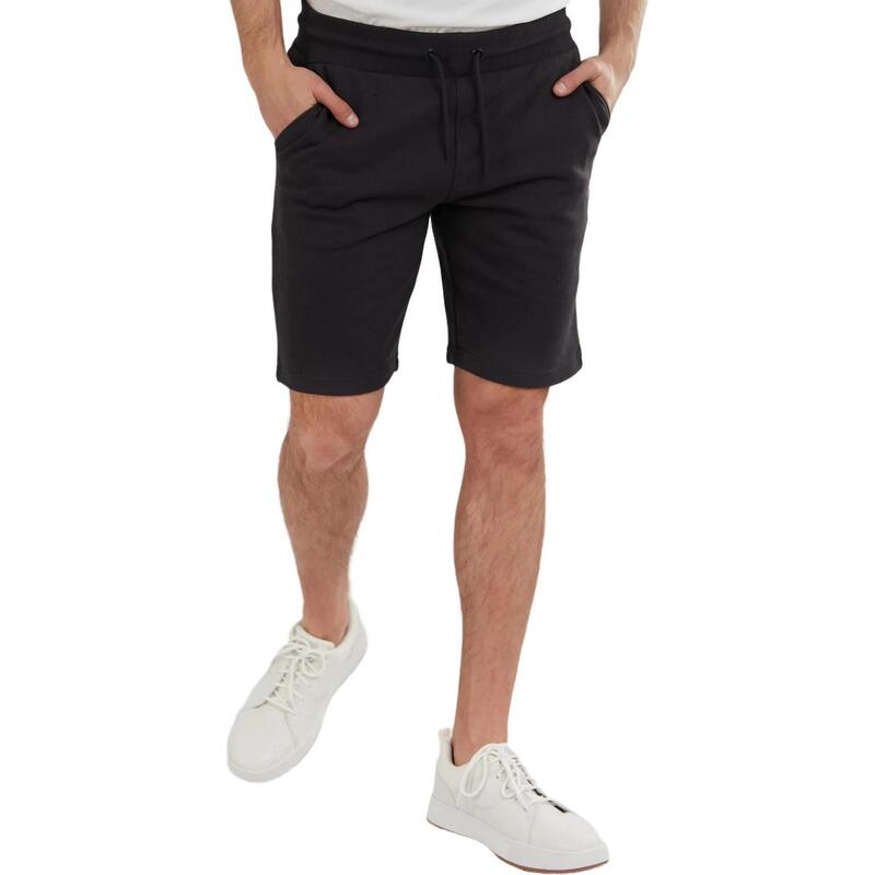 Delon Sweatshort férfi tréning rövidnadrág - fekete