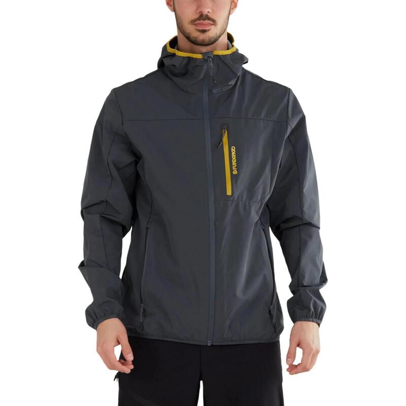 Alloy Hooded Softshell férfi softshell kabát - szürke