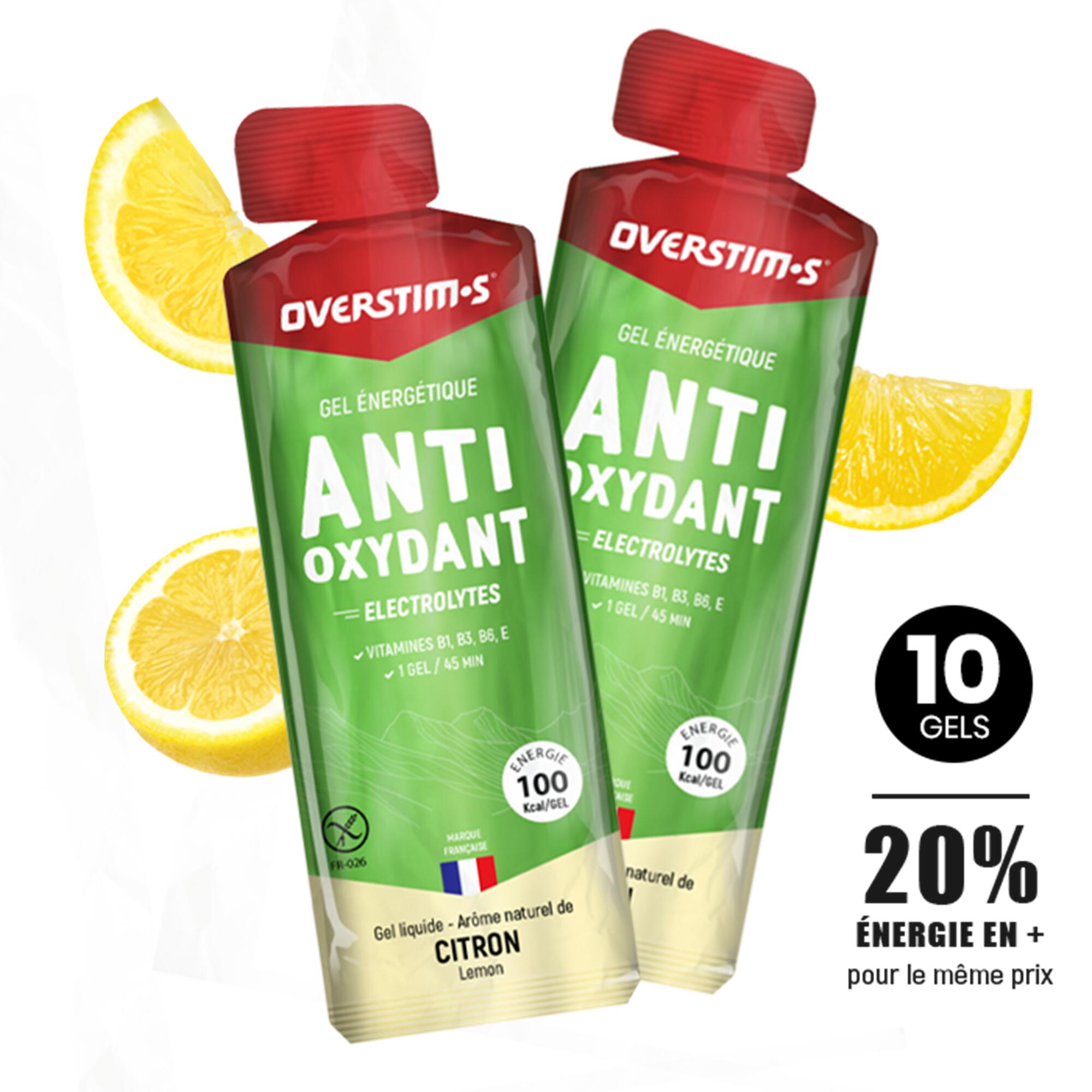 Overstim.s - Gel Énergétique Antioxydant - Citron - 10x34g - Gel Énergétique - 340 G - Decathlon