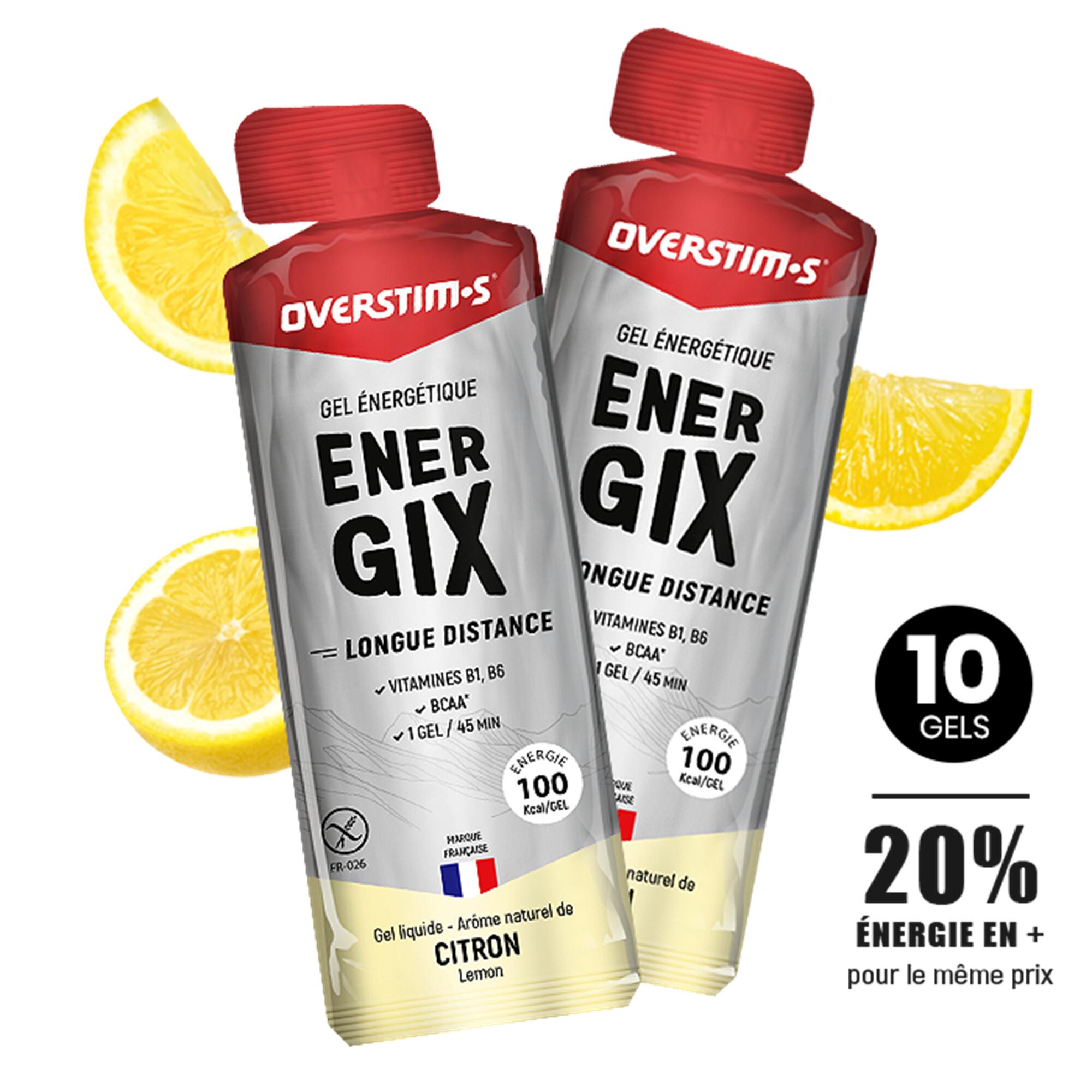 Overstim.s - Gel Énergétique Endurance Energix - Citron  - 10x34g - Gel Énergétique - 340 G - Decathlon