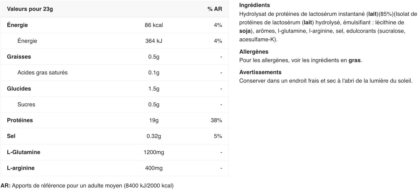 Whey hydrolysée - 100% Hydro Isolate - Vanille 2/5