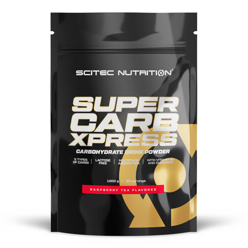 SCITEC NUTRITION Koolhydraten In Poedervorm - Super Koolhydraat Xpress (1kg) - Frambozen Ijsthee