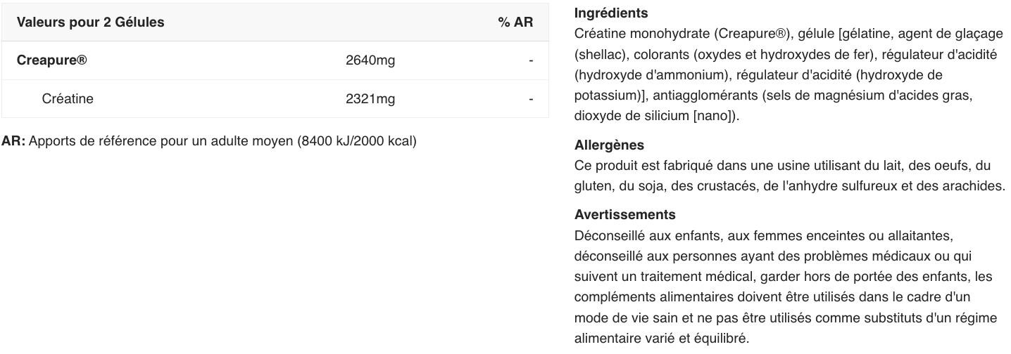 Mega Creatina Monohidrato 1320 - 120 Cápsulas Scitec Nutrition 2/5