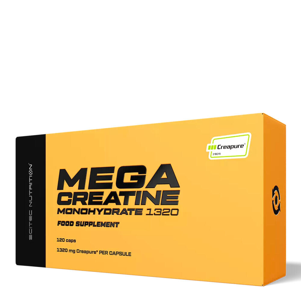 Mega creatine macacãohydrate 1320 - 120 capsules de scitec nutrition