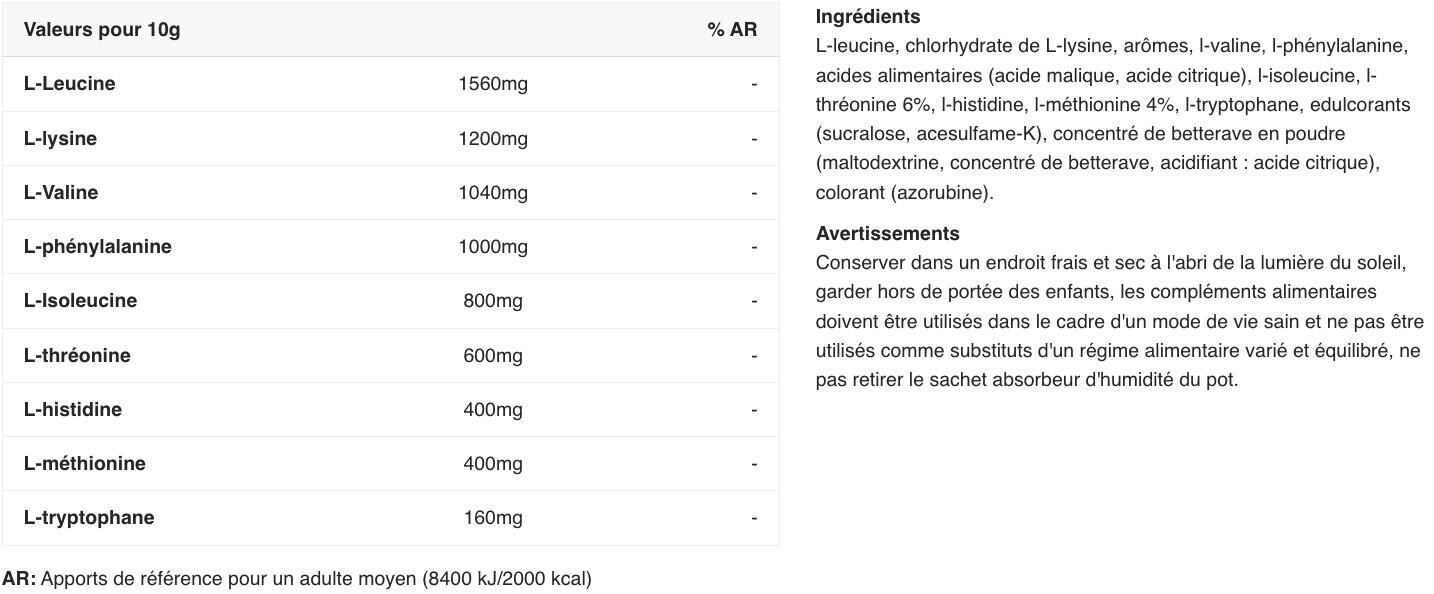 Acides aminés essentiels - EAA Xpress - Pastèque Fraise 400g 2/5