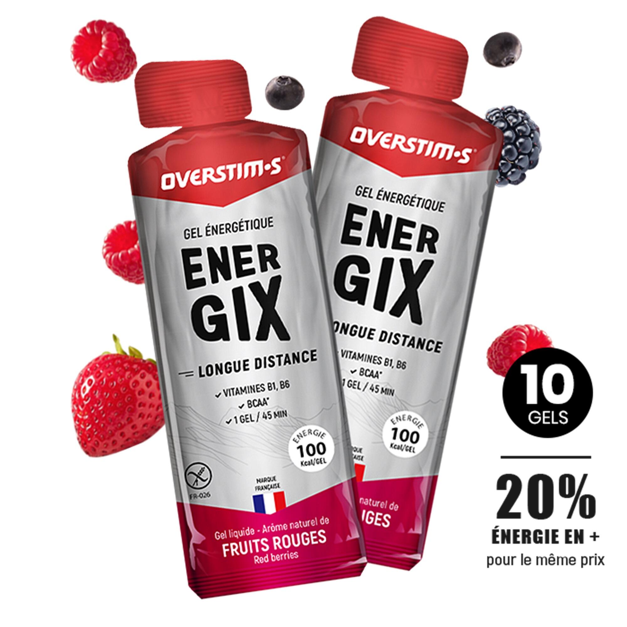 Overstim.s - Gel Énergétique Endurance Energix - Fruits Rouges -10x34g - Gel Énergétique - 340 G - Decathlon