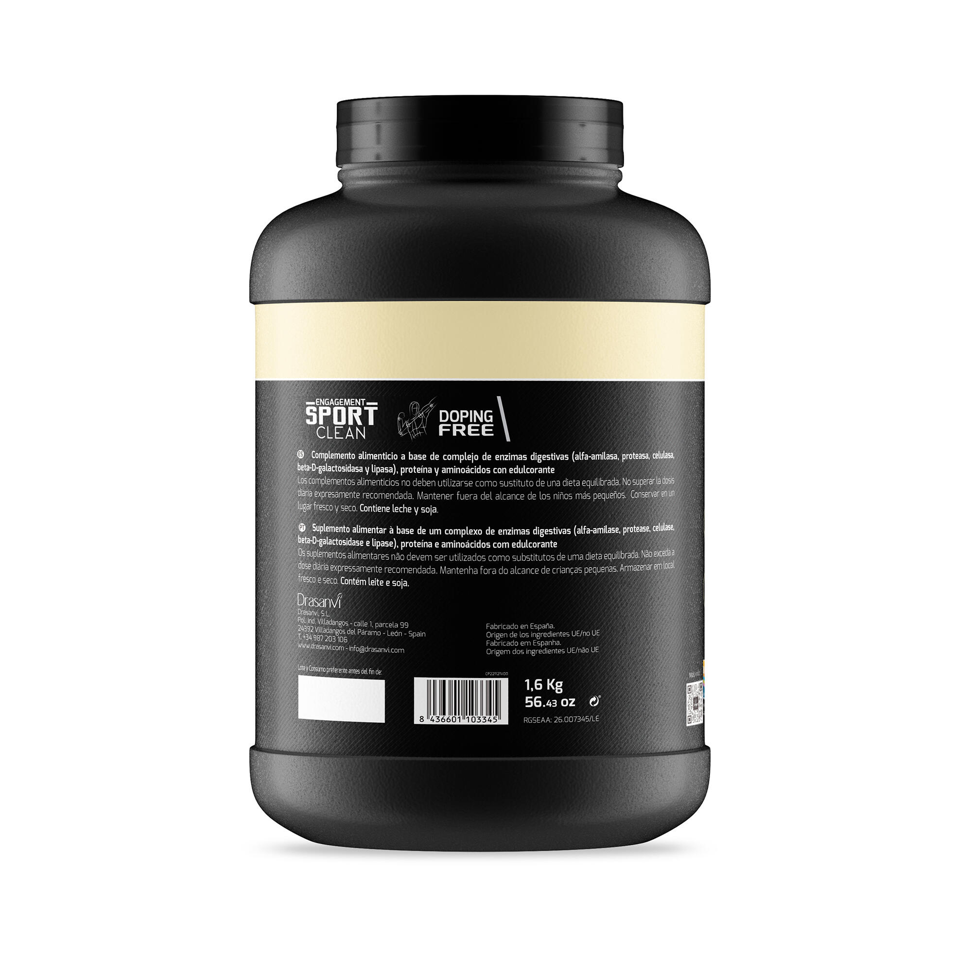 Whey Protein Isolate Sport Live - Chocolate Blanco - 1,6Kg - DRASANVI 3/6