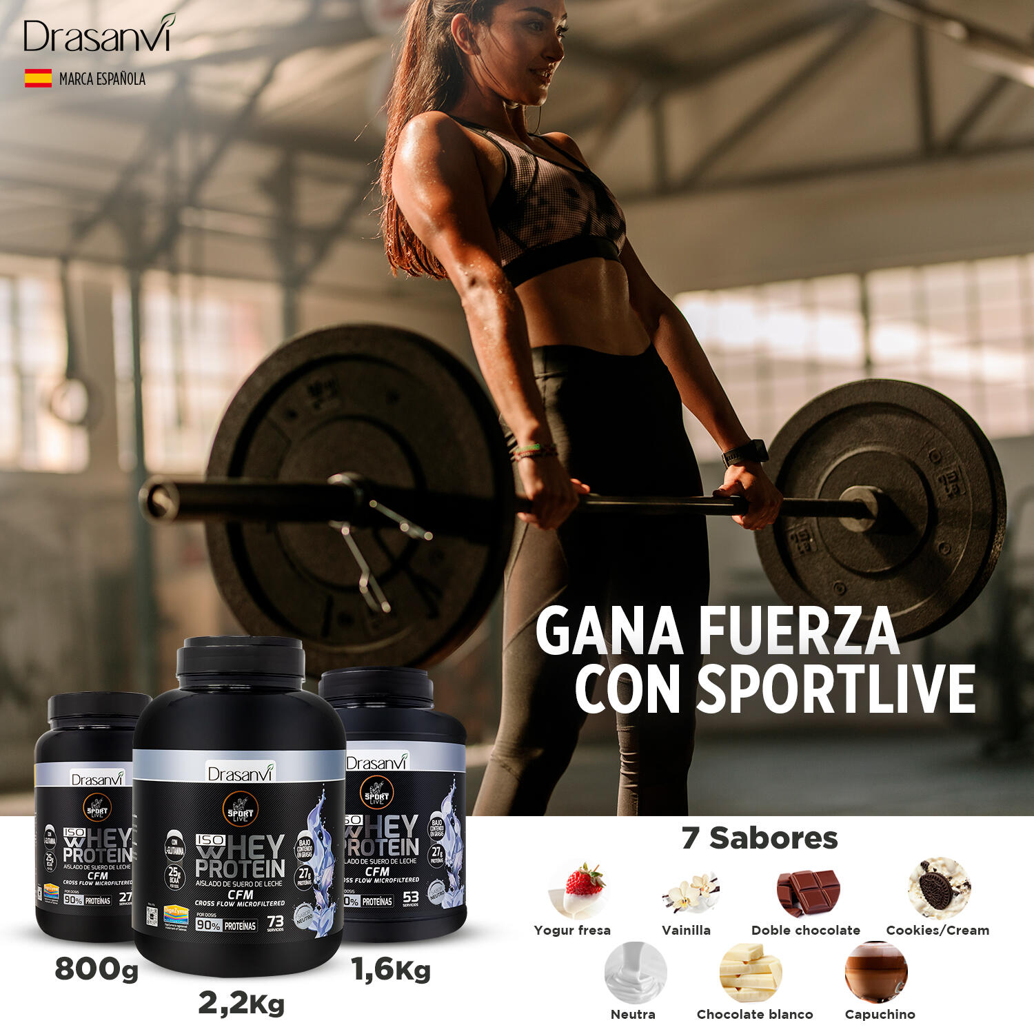 Whey Protein Isolate Sport Live - Sabor Neutro - 800Gr 4/6