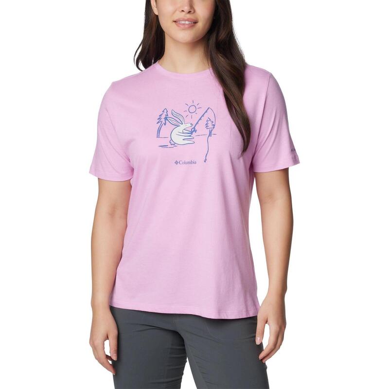 Tricou cu maneci scurte Bluebird Day Relaxed Crew Neck femei