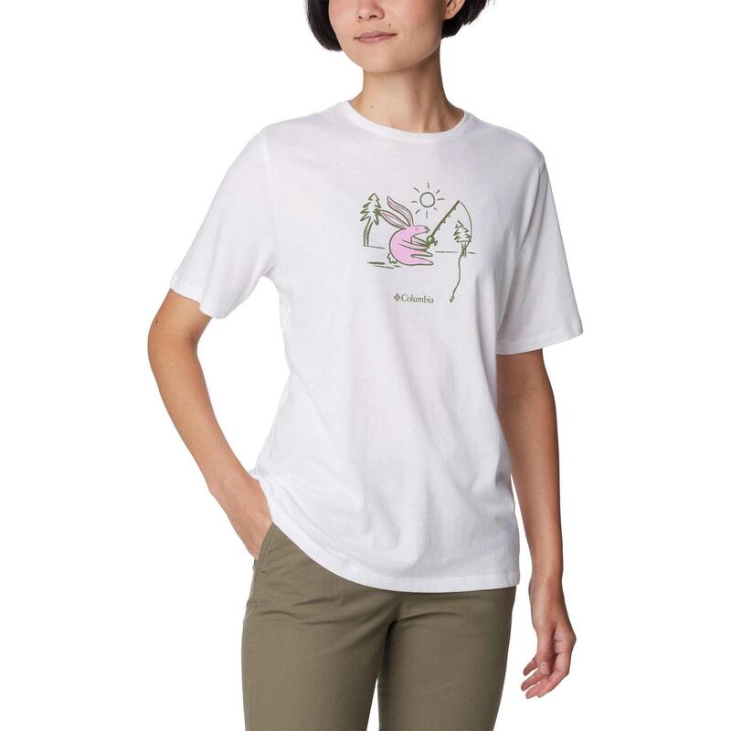 Tricou cu maneci scurte Bluebird Day Relaxed Crew Neck femei