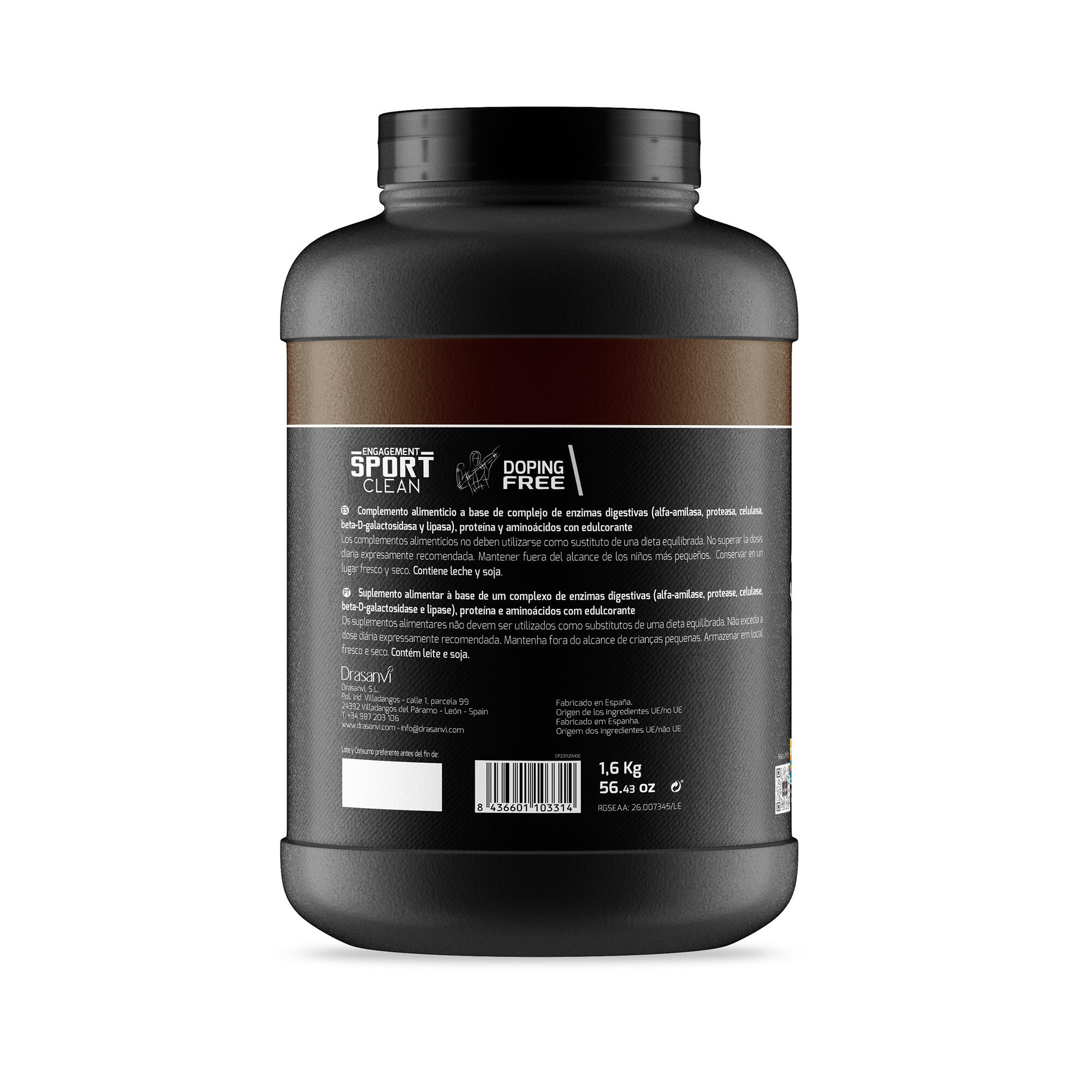 Whey Protein Isolate Sport Live - Doble Chocolate - 1,6Kg - DRASANVI 3/6