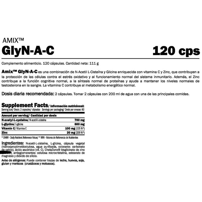Gly N-A-C - 120 Cápsulas de AmiXpro® series