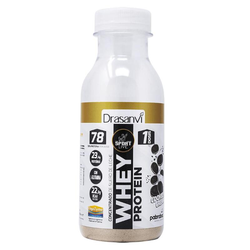 Sport Live Whey Protein Concentrada Botella Monodosis 30 Gr Cookies And Cream