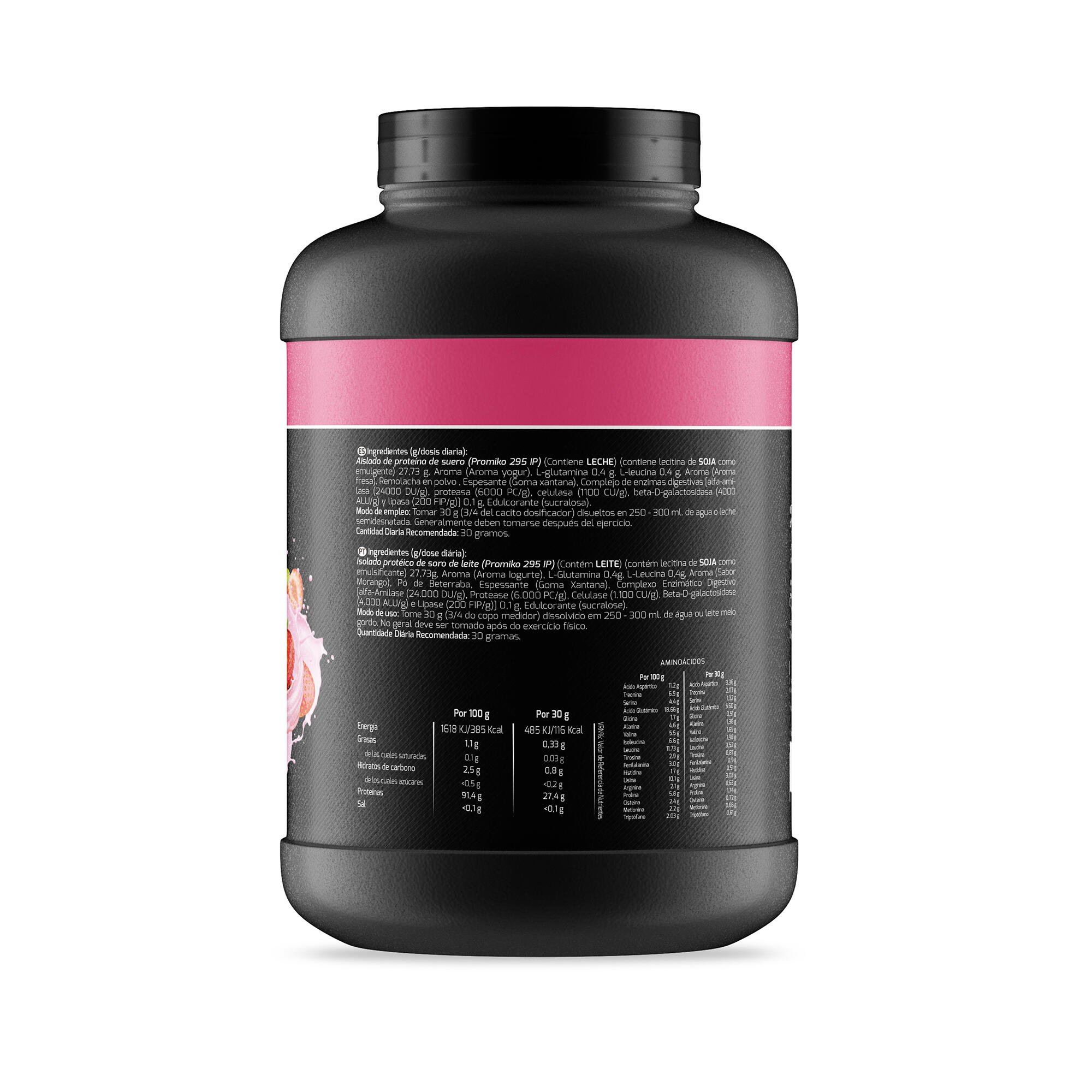 Whey Protein Isolate Sport Live - Yogur Fresa - 1,6Kg - DRASANVI 2/6