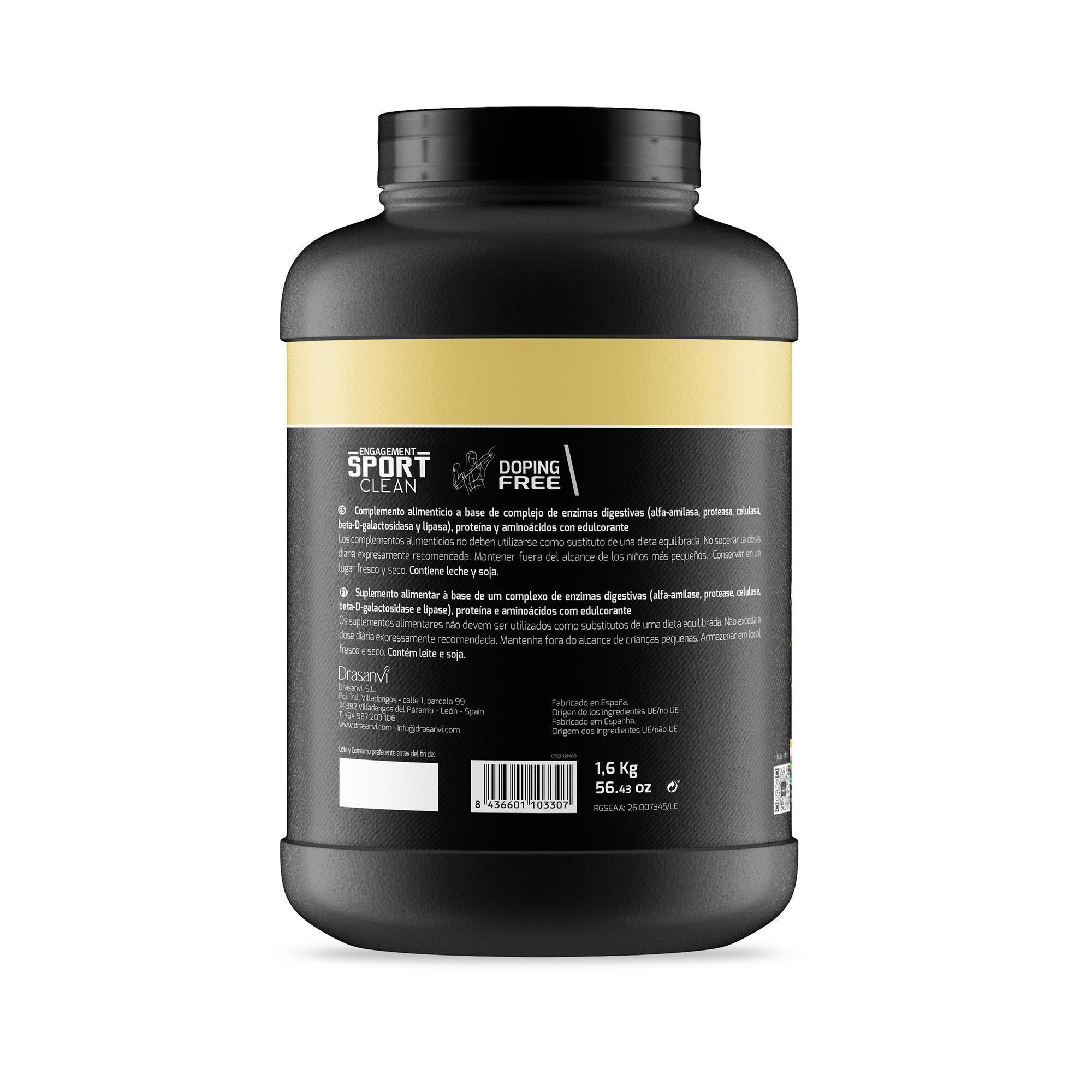 Whey Protein Isolate Sport Live - Vainilla - 1,6Kg - DRASANVI 3/6