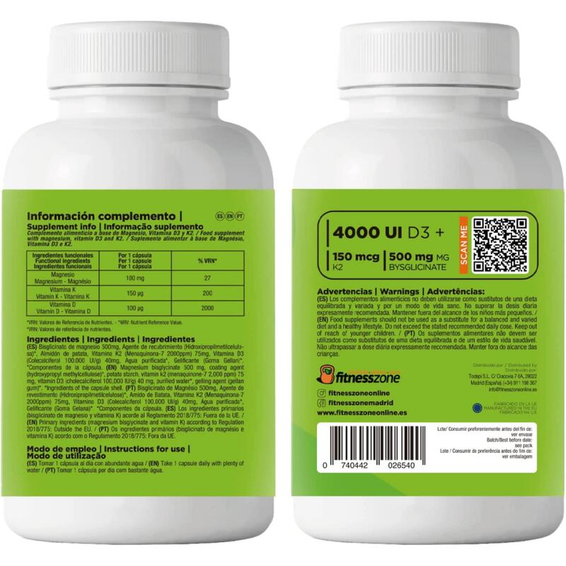 Ultimate Formula Vitamin D3 & K2 + Magnesium 120 Caps UNFLAVOURED