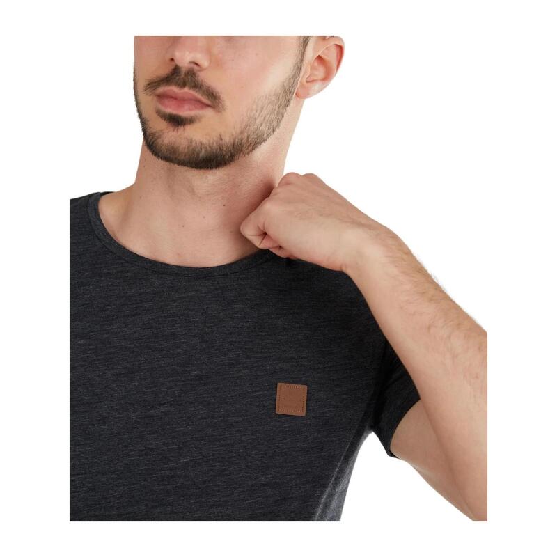 Jaggy Structured T-Shirt férfi rövid ujjú póló - fekete