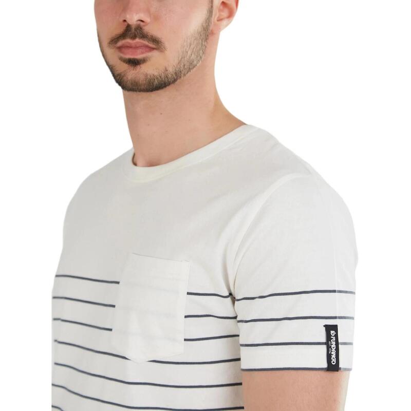 Jaggy Pocket T-shirt férfi rövid ujjú póló - fehér