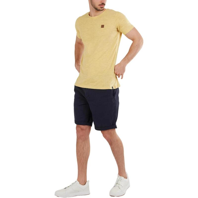 Jaggy Structured T-Shirt férfi rövid ujjú póló - sárga
