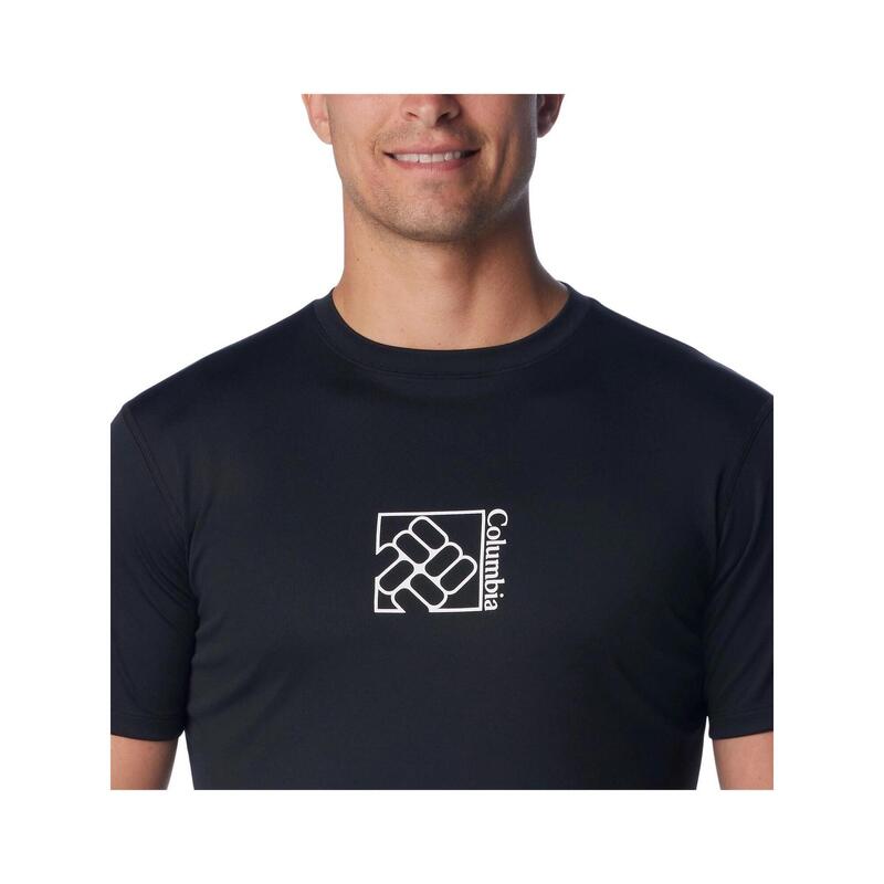 Zero Rules Short Sleeve Graphic Shirt férfi rövid ujjú sport póló - fekete