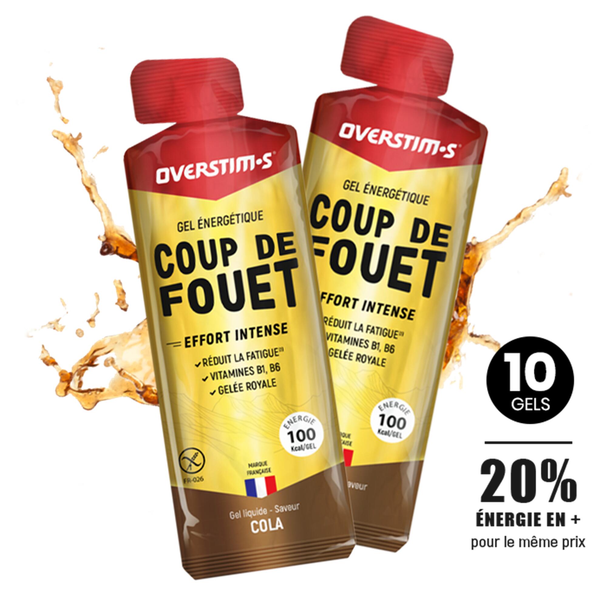 Overstim.s - Gel Énergie Instantanée Coup De Fouet - Cola - 10x34g - Gel Énergétique - 340 G - Decathlon