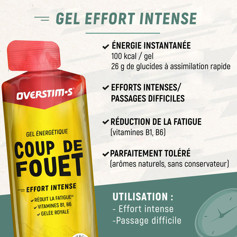 Gel énergie instantanée Coup de Fouet - Citron - 10X34G