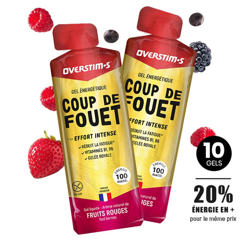 Gel énergie instantanée Coup de Fouet - Fruits rouges - 10 x34g