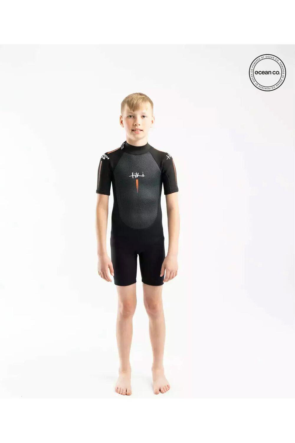 TIKI SURF Junior Tech 3/2 F/l Spring Back Zip Black/orange