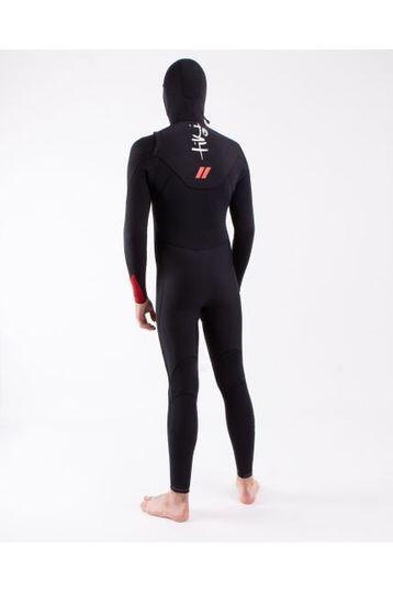 TIKI SURF Mens Zepha2 5/4/3 Gbs + Hood Chest Zip - Black/red