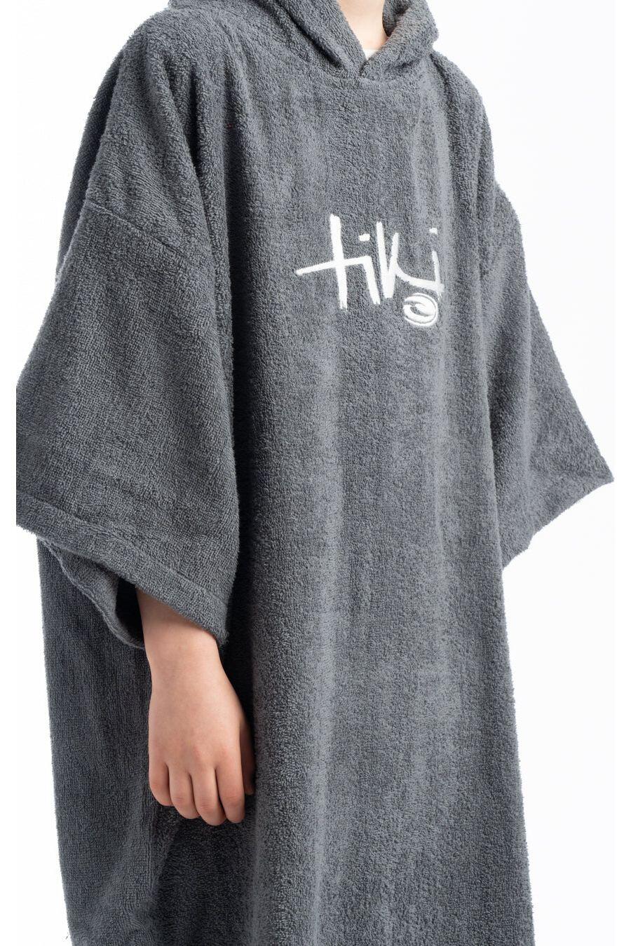 Junior Hooded Change Robe - Grey 2/7