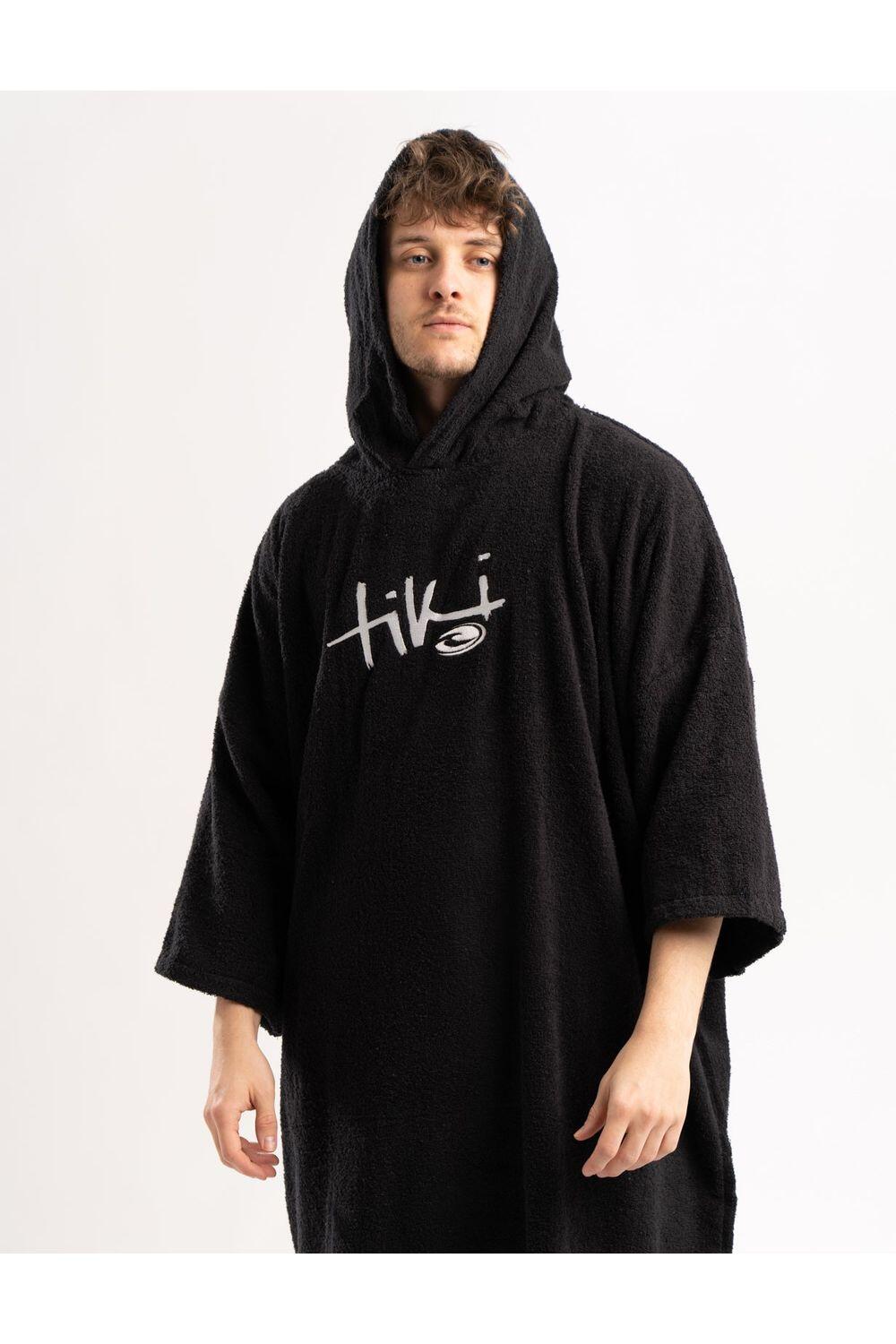 Adults Hooded Change Robe - Black 3/7