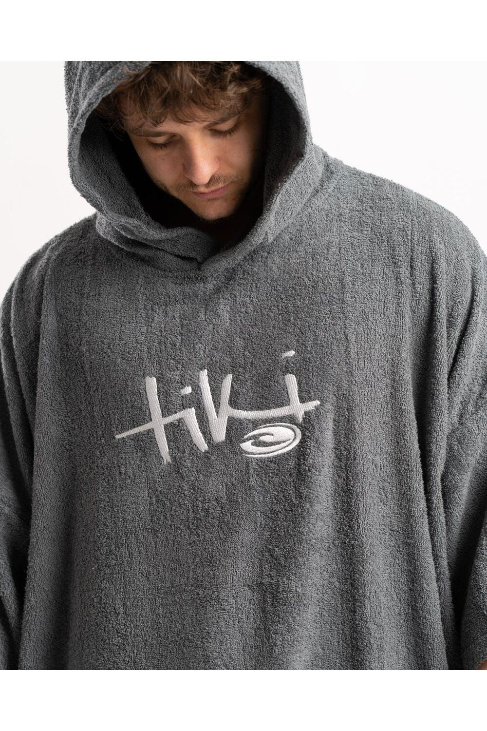 Adults Hooded Change Robe - Grey 5/7