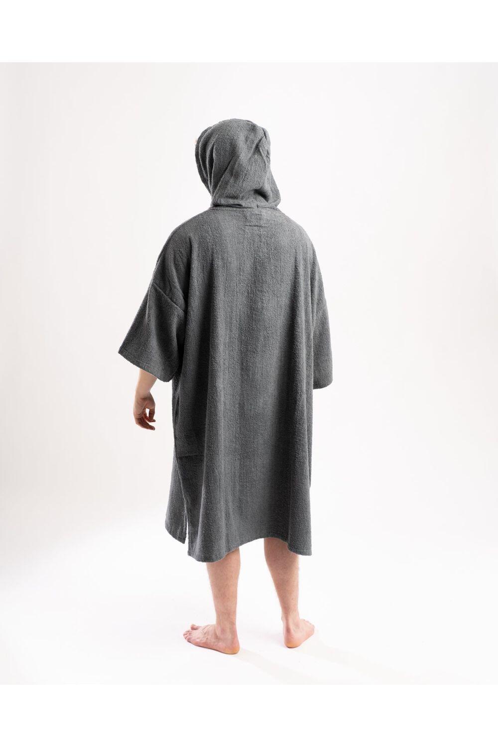 Adults Hooded Change Robe - Grey 2/7