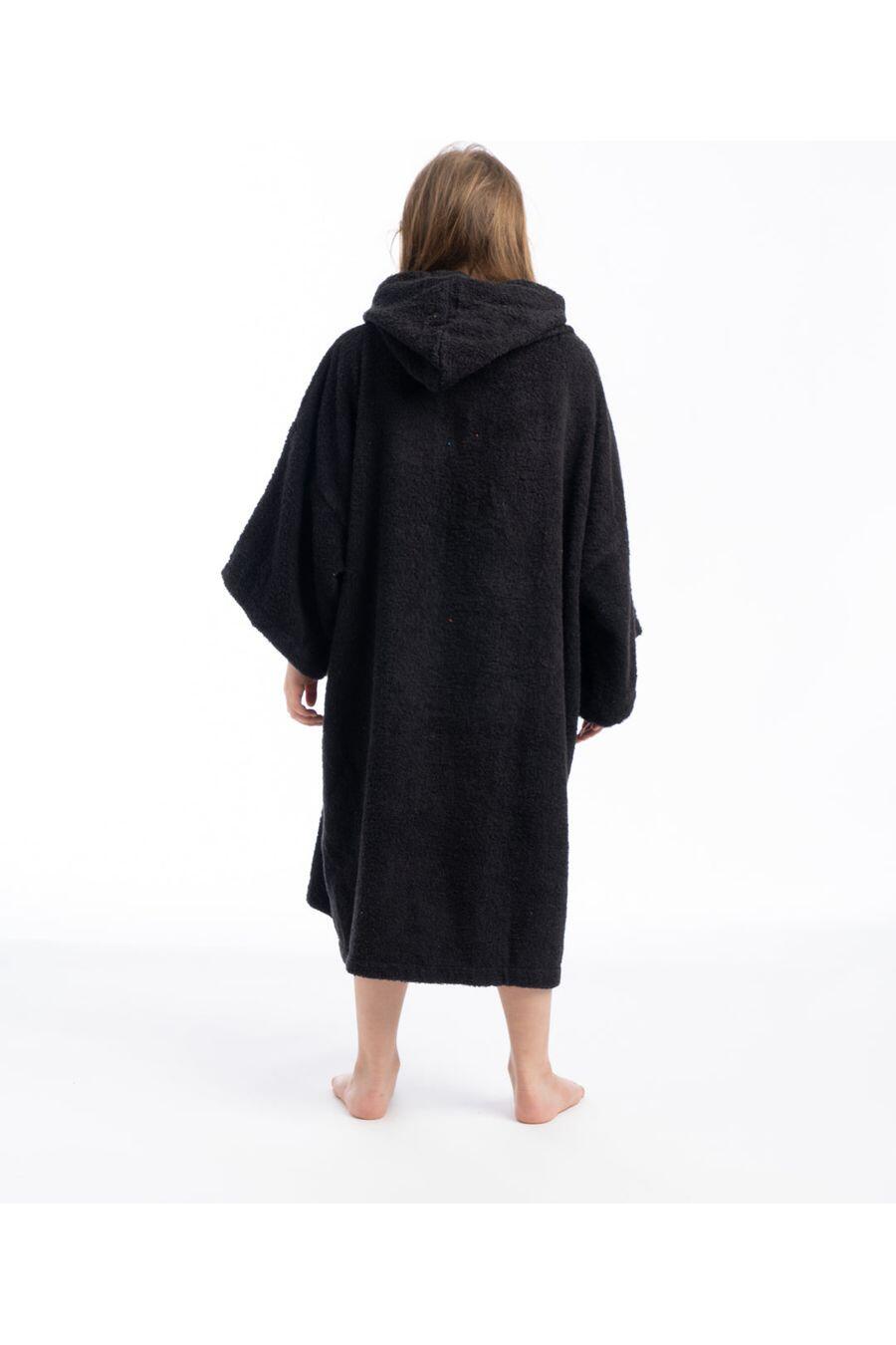 Junior Hooded Change Robe - Black 5/6