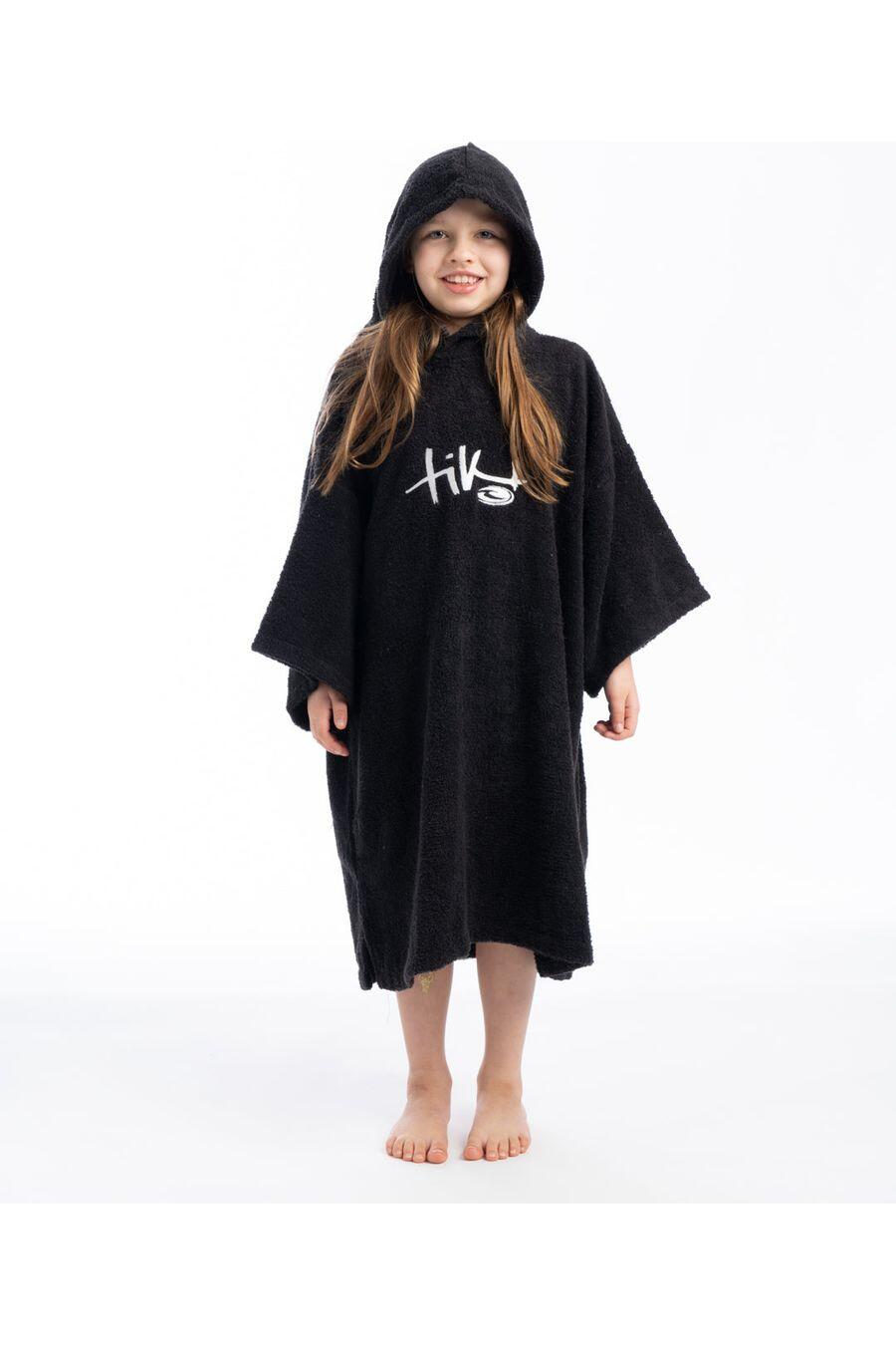 Junior Hooded Change Robe - Black 3/6