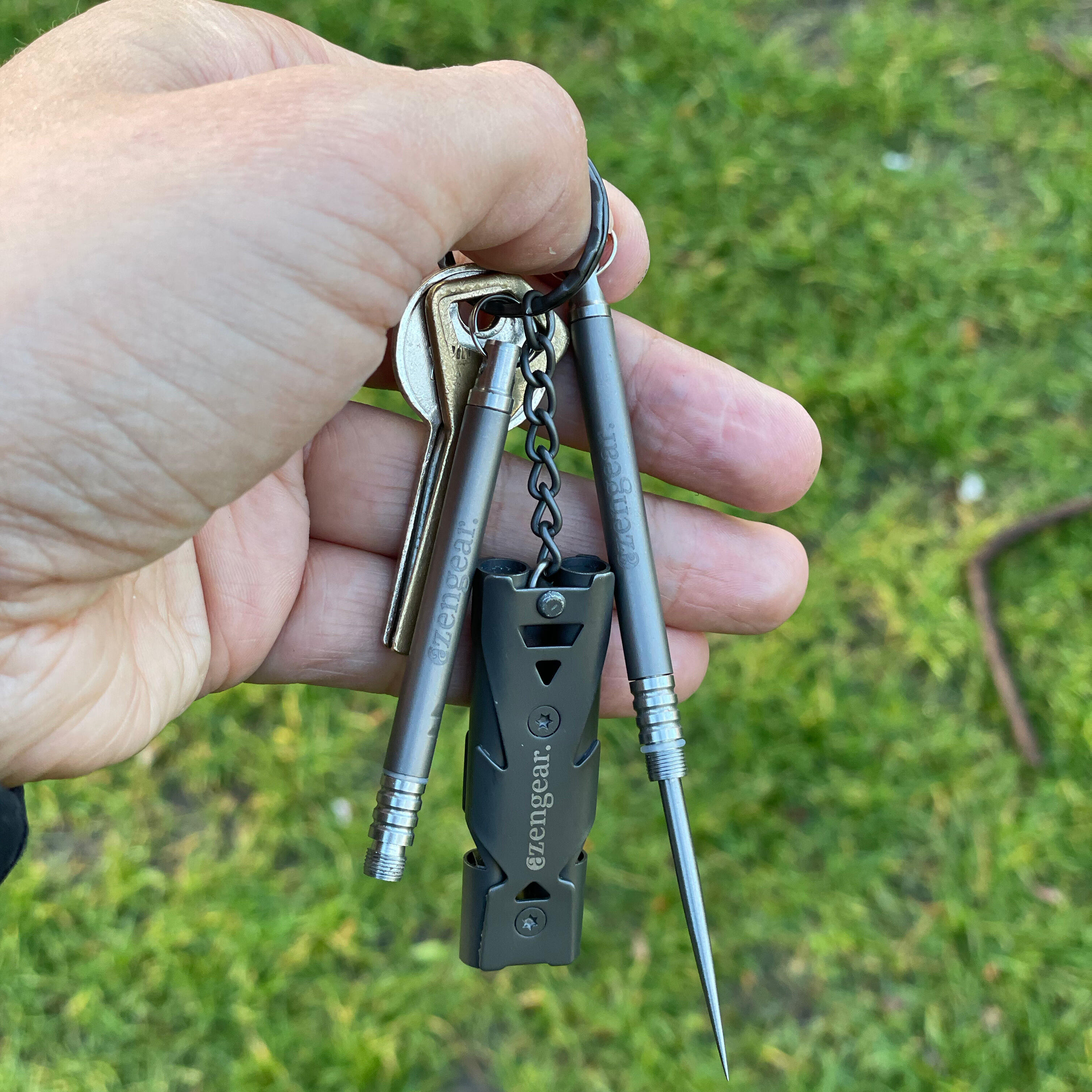 6 Cure-dents En Titane Portables Avec Porte-clés - Longueur Réglable, Alliage Robuste | Pour Pique-nique, Camping Et Quotidien