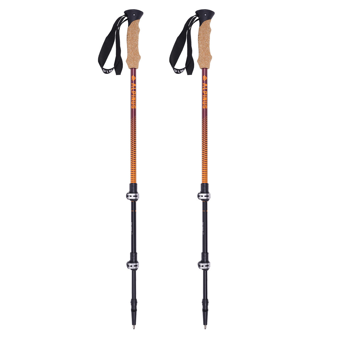 Alpinus - Bâtons De Randonnée Alpinus Monte Rosa - Bâtons De Trail - Jaune|marron - Taille Unique - Decathlon