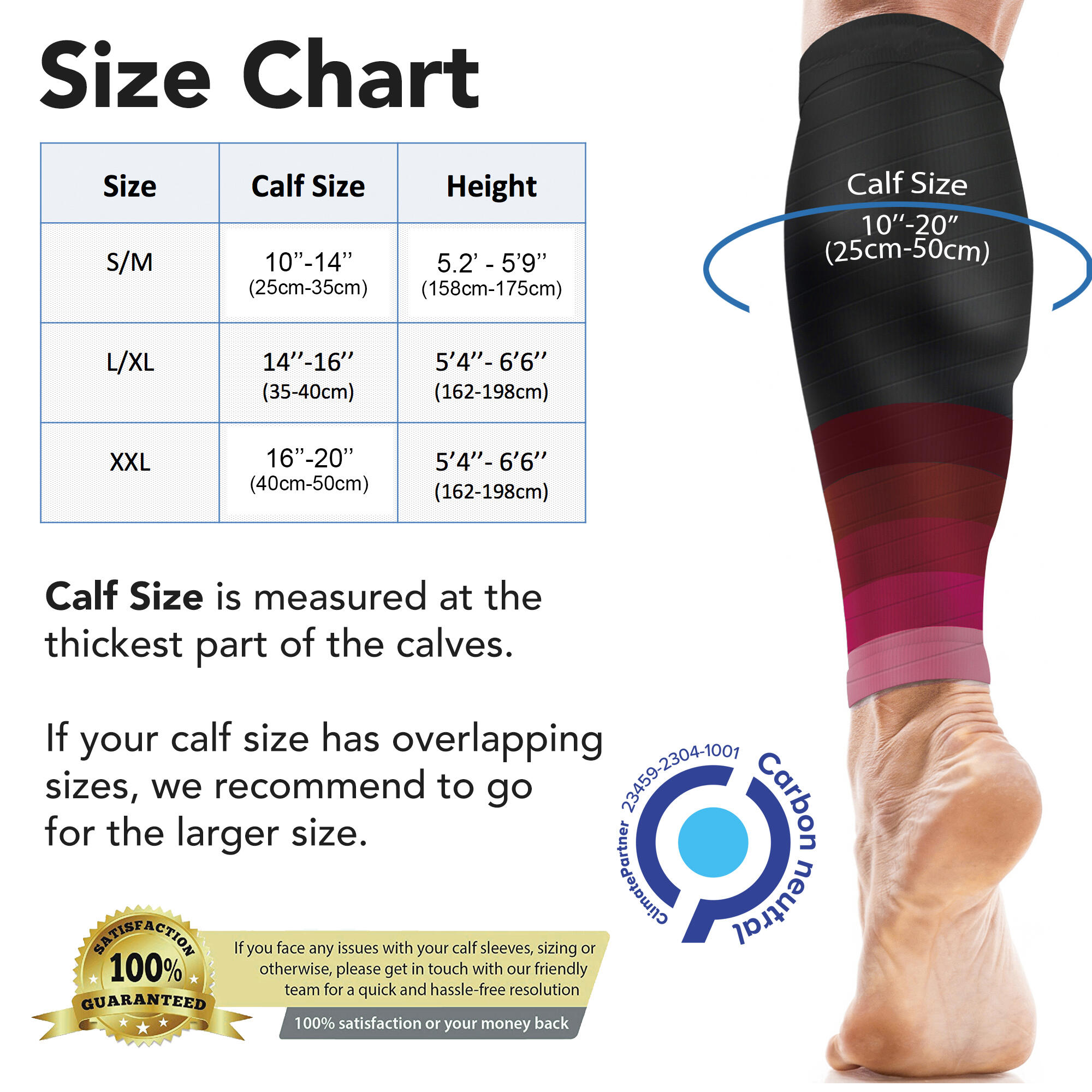 Calf Support Compression Sleeves for Shin Splints (20-30 mmHg / Class 2) (Pair) 4/8
