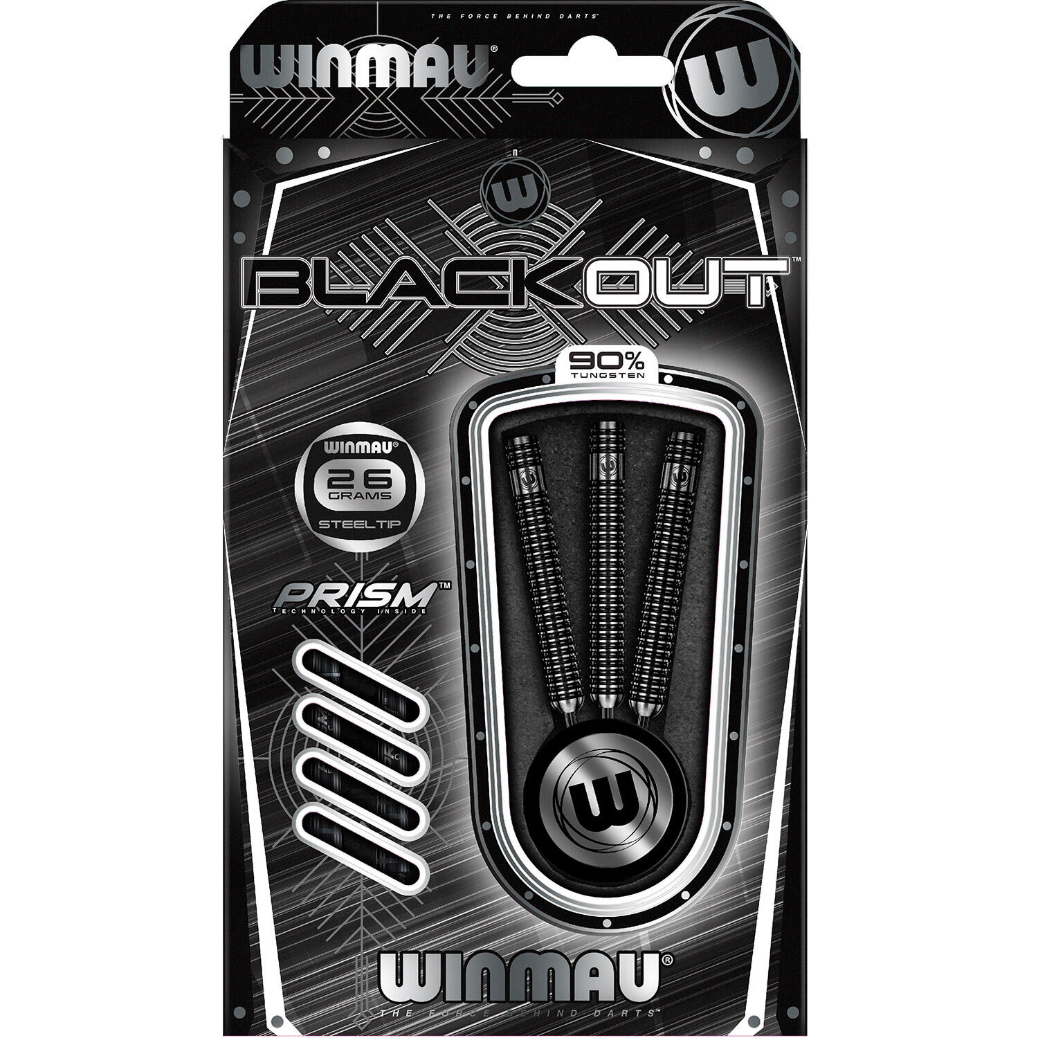 WINMAU Darts Blackout steeltip dartpijlen 26gr