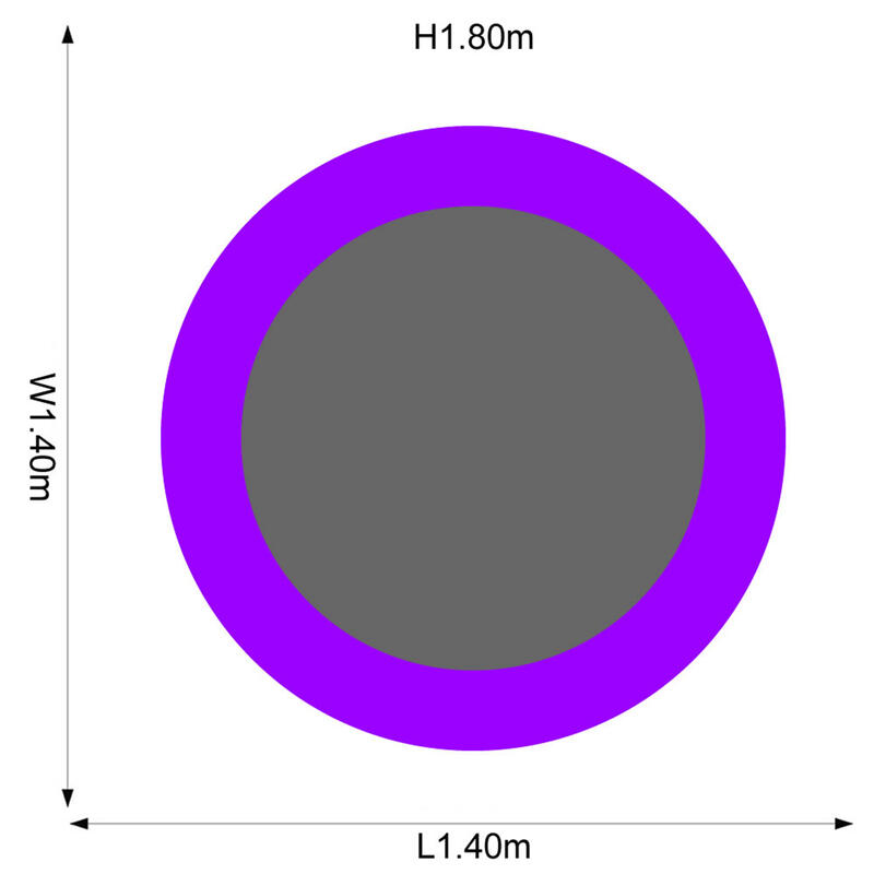 Plum Trampolino con rete di sicurezza Stardust Viola
