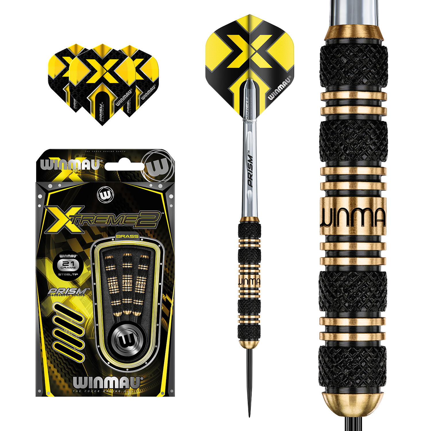 Winmau Fléchettes à pointe d'acier Xtreme2 brass 5/7