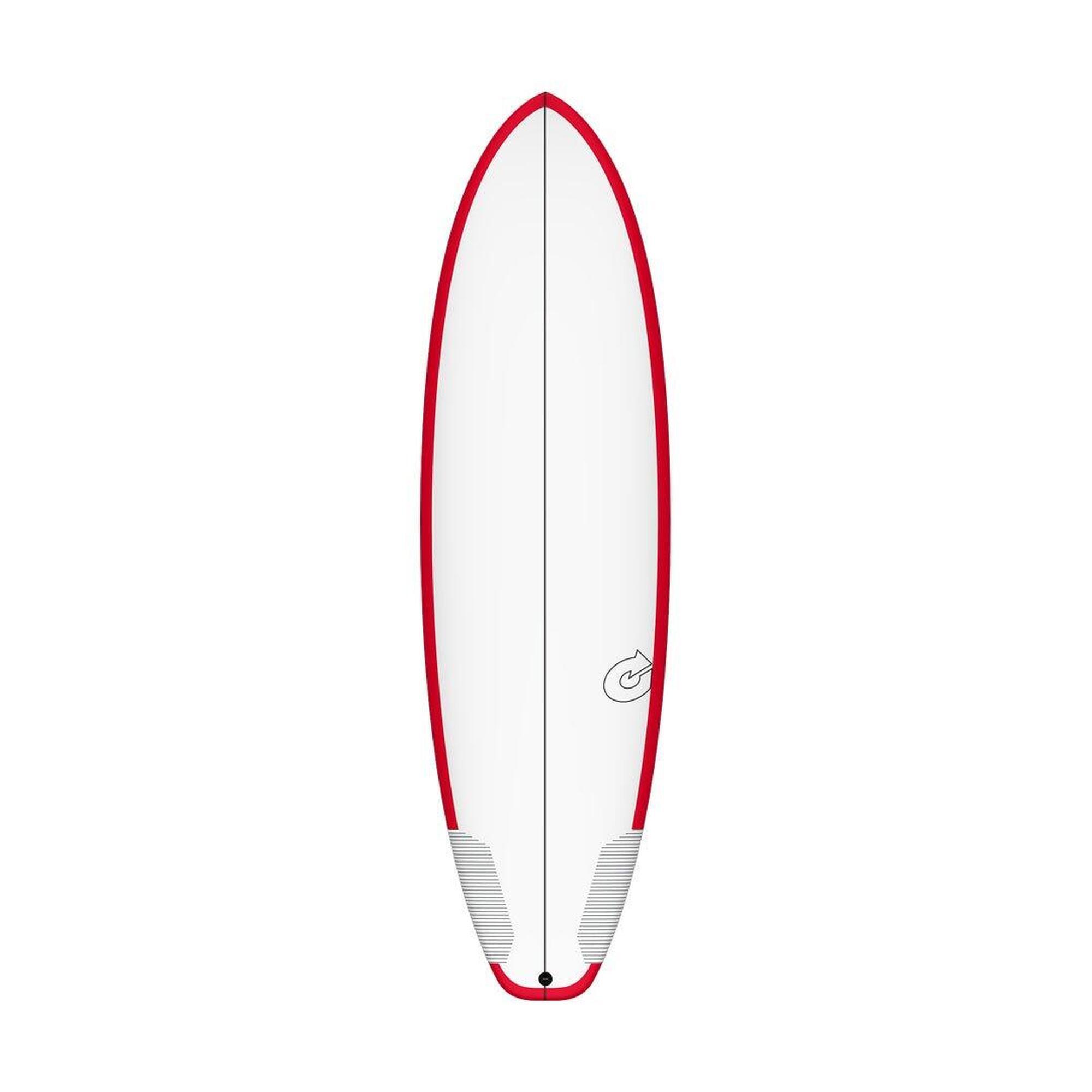 Torq - Big Boy 23 Tec 6'10" - Planche De Surf Shortboard 6'10 - Planche De Surf - Blanc|rouge - Taille Unique - Decathlon