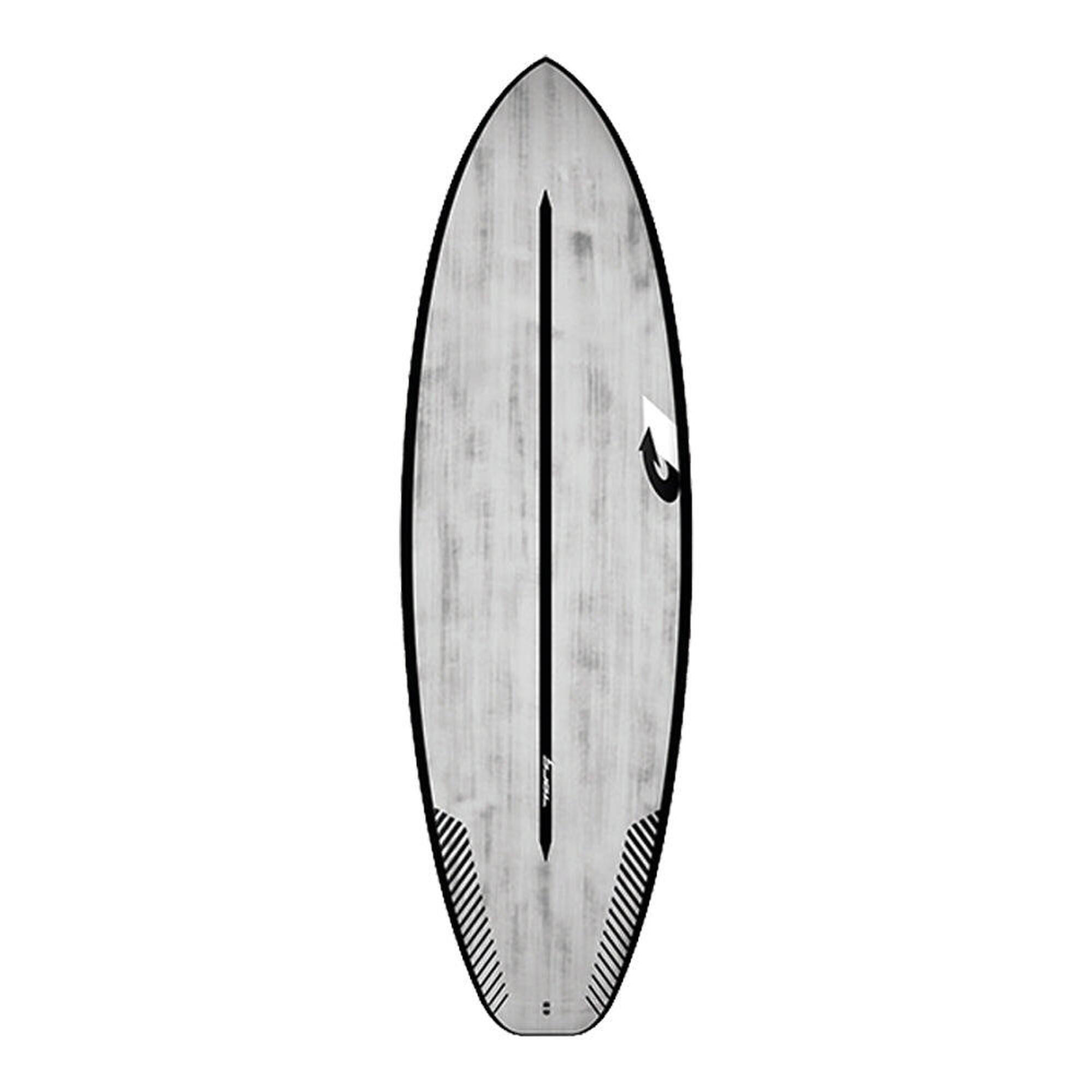 Surfplank Shortboard PG-R ACT Torq Zwarte Rails/Geborsteld Grijs 5'6