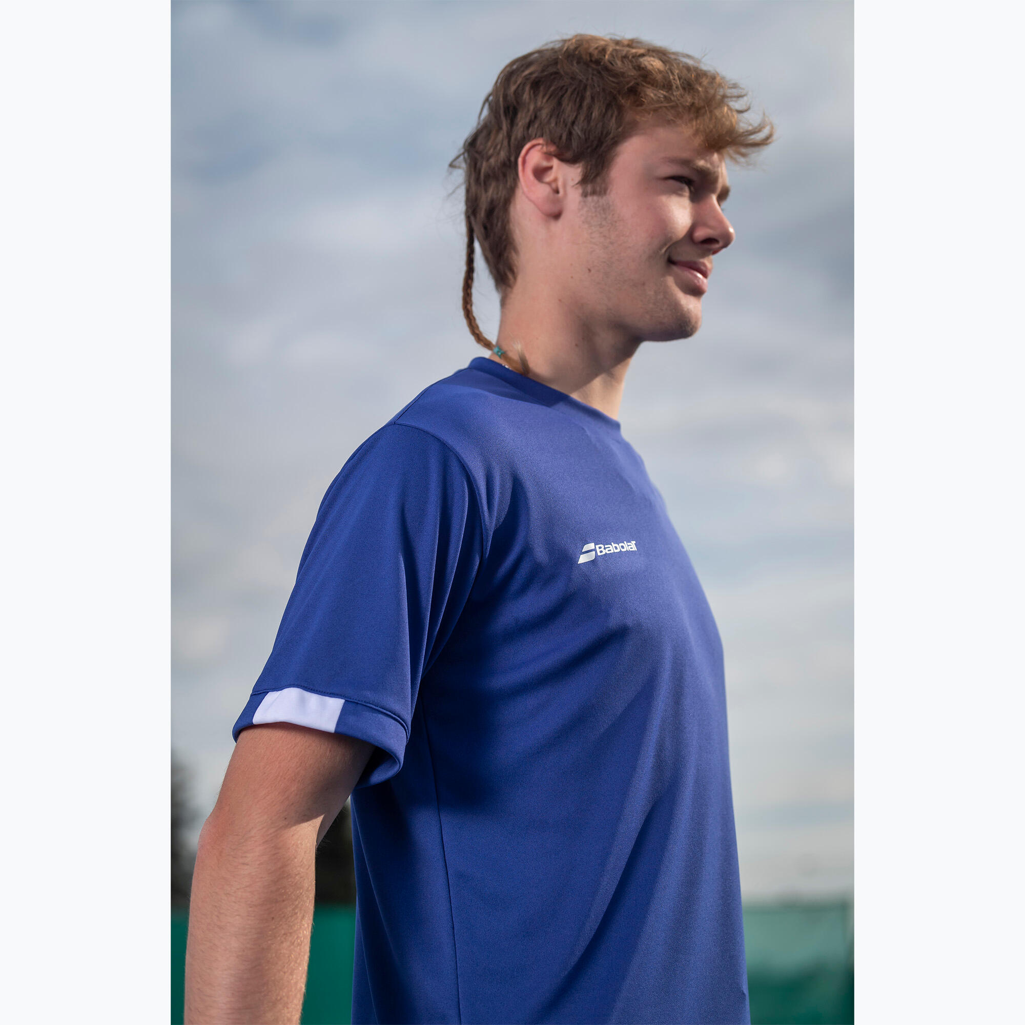 Camiseta Babolat Play Crew Neck Tee Azul 5/7