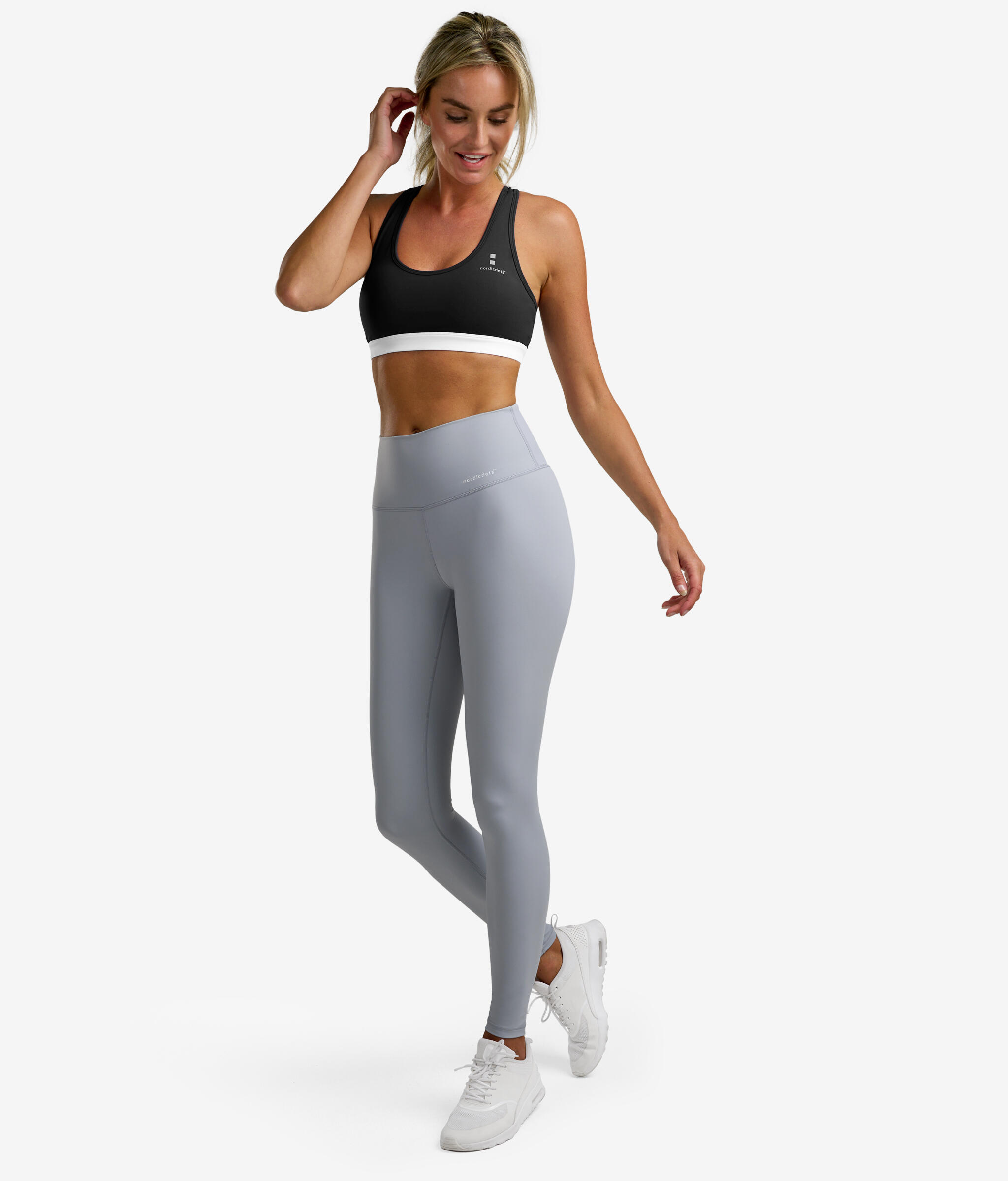 Leggings de Ténis/Padel Smart Mulher Cinza Claro 2/2