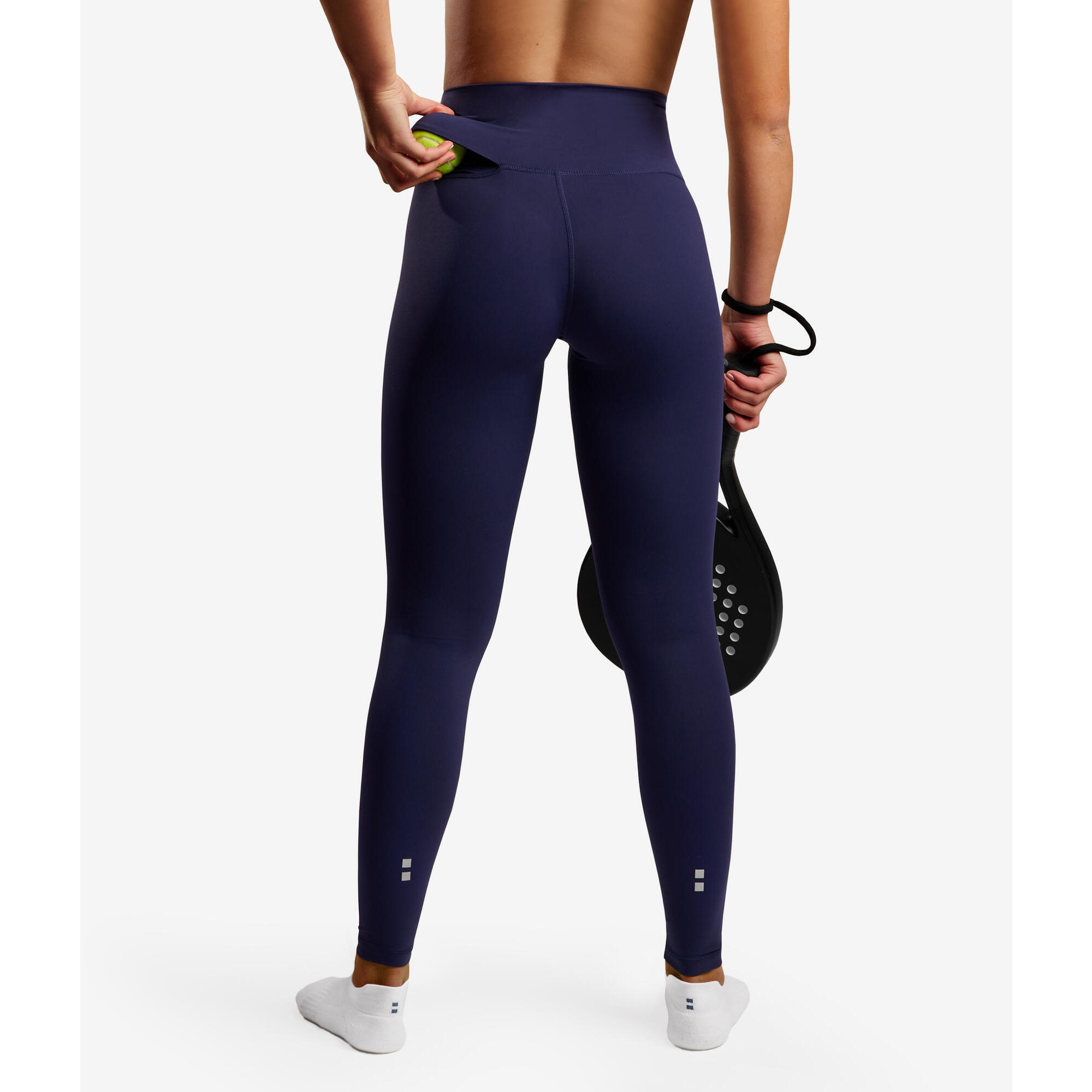 Smart Legging de Tennis Padel avec Poche a Balle Femme Marine Bleu NORDICDOTS Decathlon