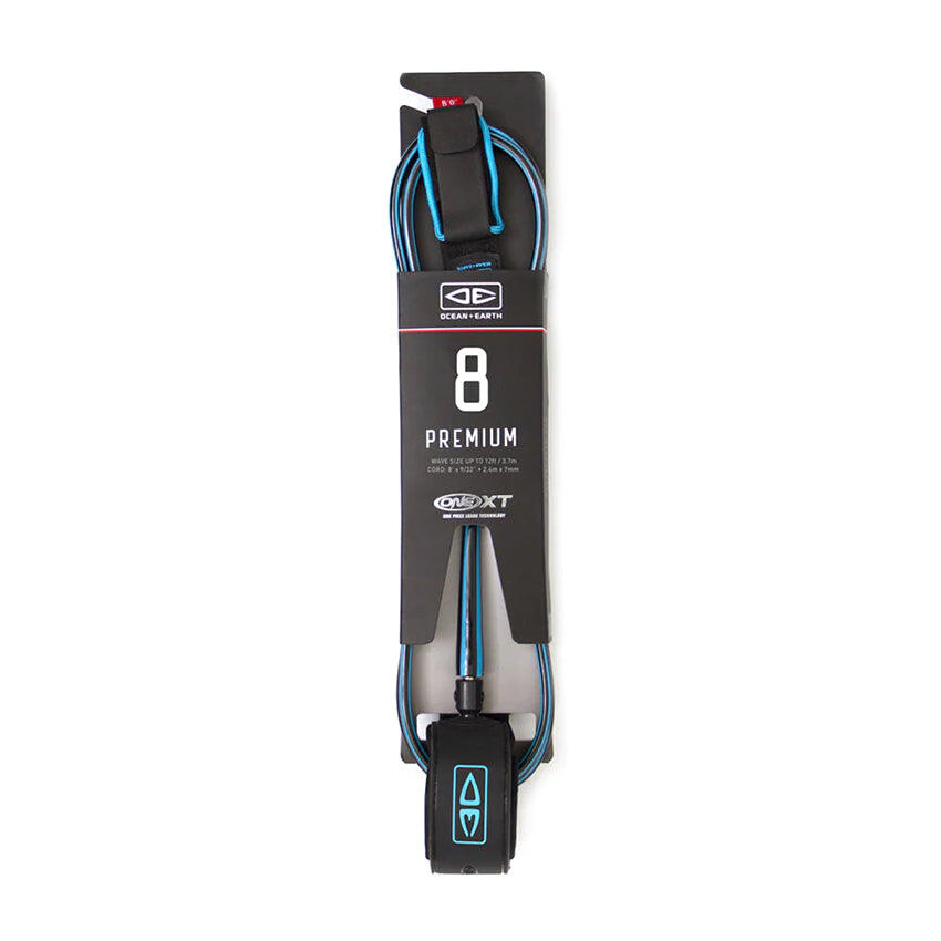 Leash Surf Ocean & Earth Premium Comp One XT 8' Blu 2/2